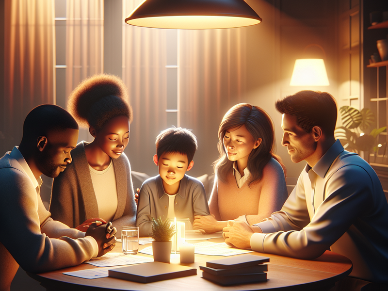 Família planejando finanças juntos